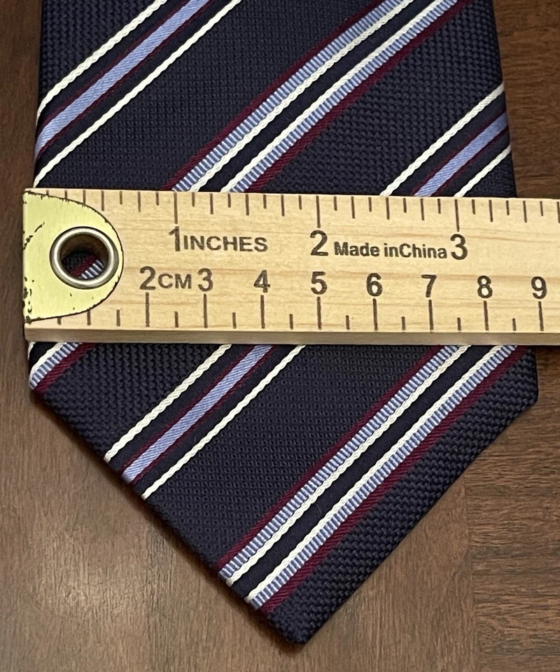 Галстук мужской Tasso Ella синий ручной работы 100% шелк сделано в Китае - Изображение 4 из 4