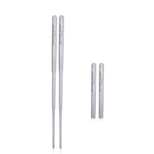 Boundless Voyage Foldable Telescopic Titanium Chopsticks Outdoor Camping Trav...