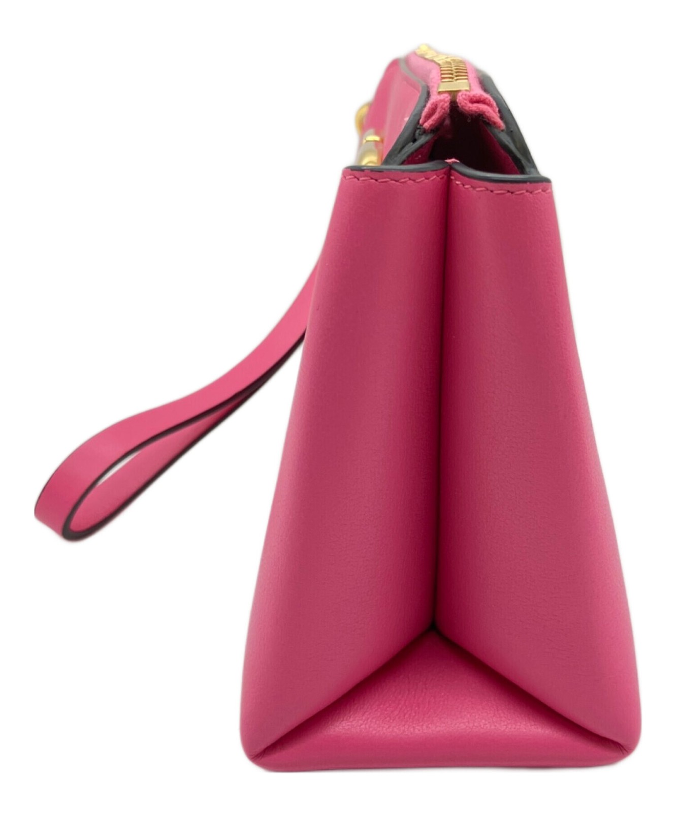 Valentino Clutch Bag Womens RFID Leather Pink Used Authentic thumbnail 3