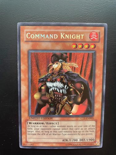 Yugioh Command Knight CT1-EN003 Limited Edition Secret Rare MP - Picture 3 of 4