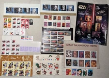 Usable or Collectable 124+ Assorted Mixed Multiples US Postage Stamps FV $48