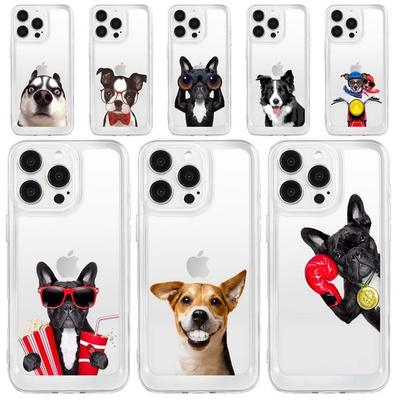 #ad Flexible TPU Thin Phone Case For iPhone 17 12 13 Pro Max 14 15 16 Cute Dog Cover $12.99