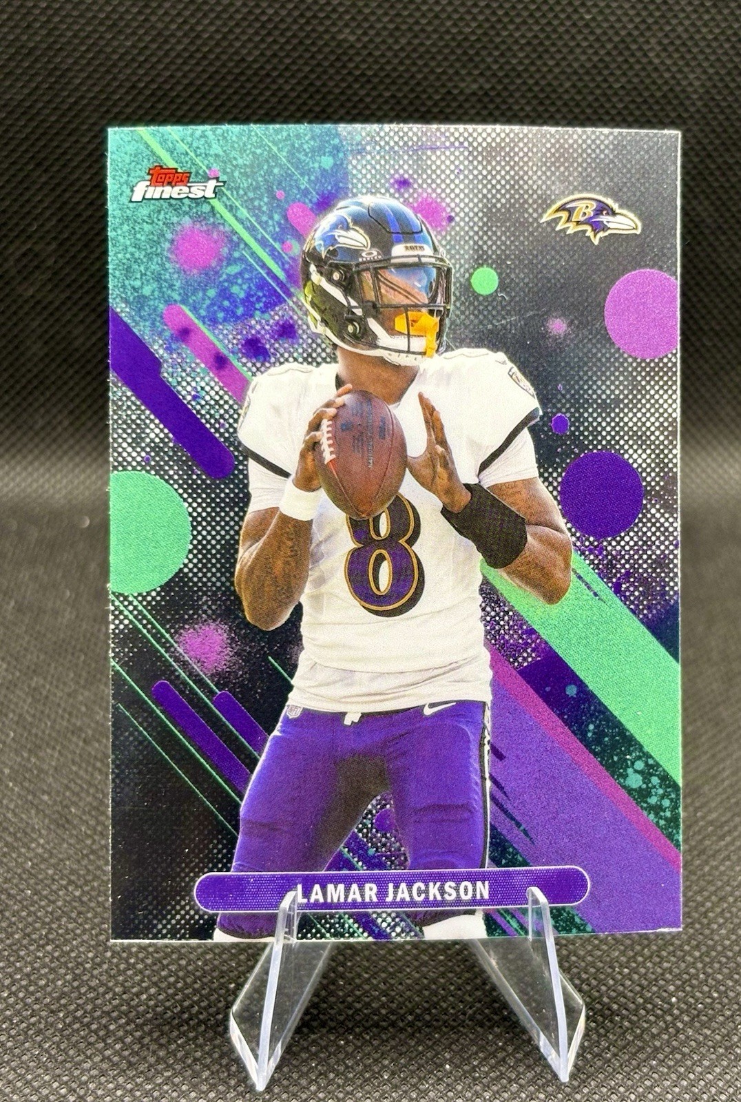 Lamar Jackson 2025 Topps Finest #47 Baltimore Ravens