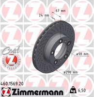 1X Zimmermann Bremsscheibe Coat Z 460.1569.20 FüR 987 Porsche Cayman Boxster