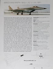 Mikoyan MiG 44 Jet Plane Picture Original Aircraft Article Vtg Info Sheet Decor 
