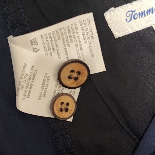 Nuevo Tommy Bahama 42 Marítimo Azul Marino Chino Boracay Frente Plano Pantalones Cortos Hombres $99.5 - Imagen 11 de 13