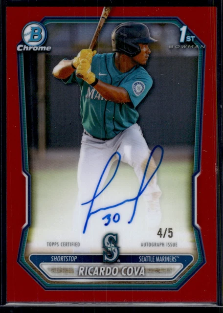 RICARDO COVA 2026 BOWMAN CHROME RED REFRACTOR AUTO 4/5