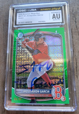 Jhostynxon Garcia Signed 2025 Bowman Baseball Card #BCP43 CGC JSA Red Sox /99