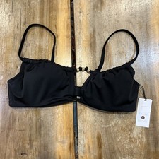 Shade & Shore Women's Size 36D Bead Detail Underwire Bikini Top Black