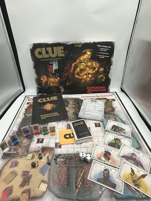 CLUE Dungeons & Dragons  Edition Board Game Complete 2019 Hasbro Great Condition