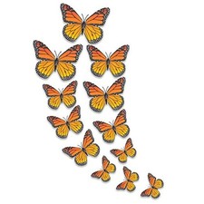 Yzurbu 24pcs Monarch Butterfly Decor Artificial Fake Butterflies Yellow