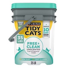 Cats Free  Clean Unscented Clumping Scoop Cat  Kitty Litter 35lbs