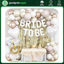 Bride To Be Mylar Foil Letter Bachelorette Party Decorations White Gold