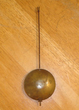 Antique Wall Clock Pendulum with Solid Brass Bob - 8-9/16" High & 12 Ounces