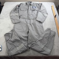 Crude FR Coveralls Gray Hi Vis Reflective Mens M Medium CAT 2 Oil Gas Fire