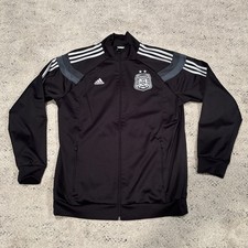 ARGENTINA 2013-2014 ADIDAS AFA SOCCER FULL ZIP BLACK JACKET SIZE L World Cup