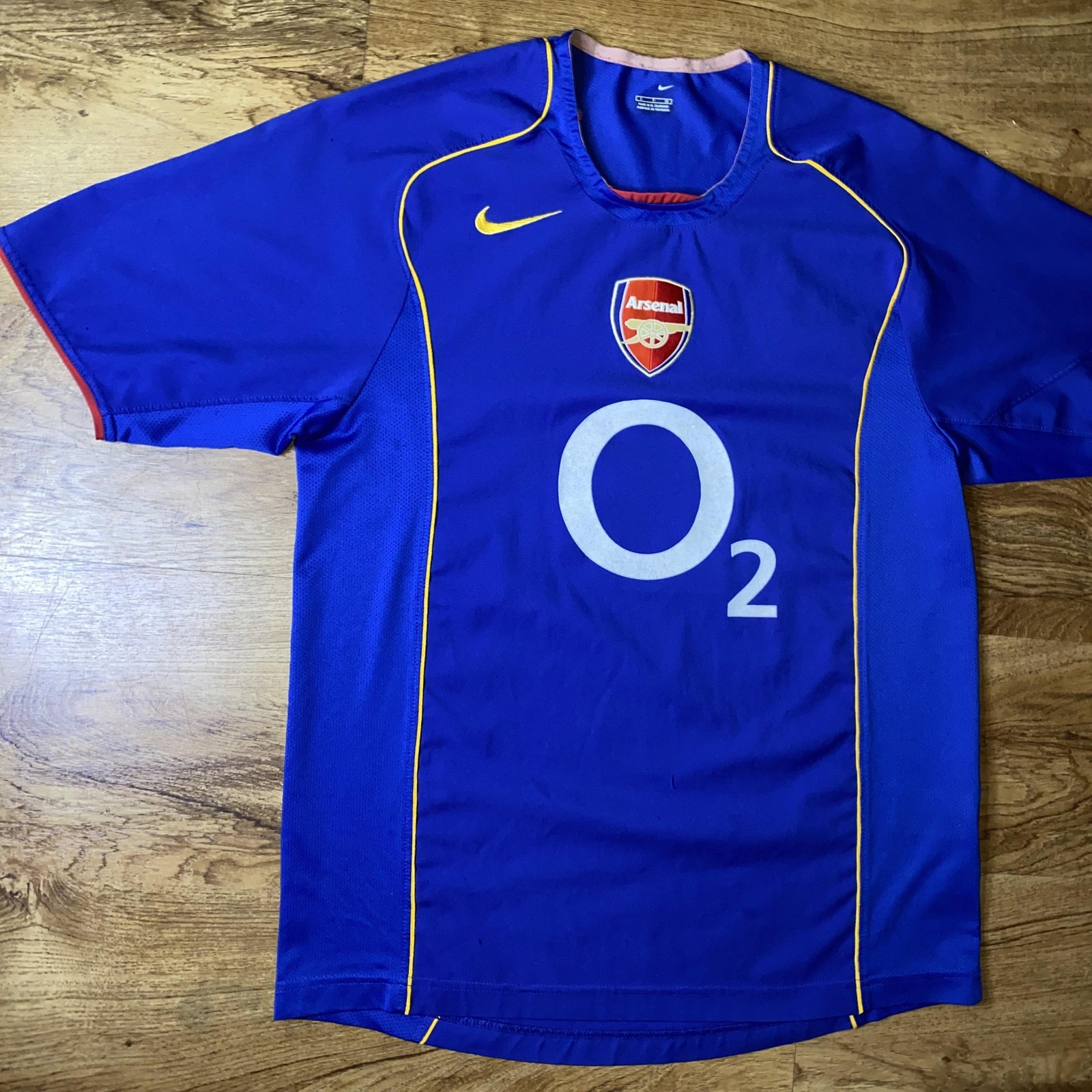 Vintage Arsenal Jersey Mens Small Blue Premier League Soccer O2 Nike 2000s thumbnail 2