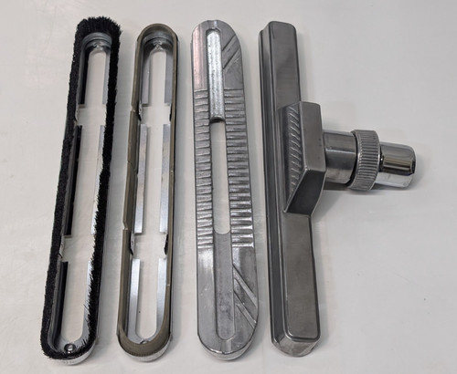 Lot of 4: Metal Industrial Wet Dry Pick-Up Carpet Vacuum Nozzle Tool Attachments