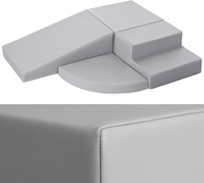 4-Piece PU Leather Baby Foam Climbing Blocks for Toddlers - Soft Play Climbing T