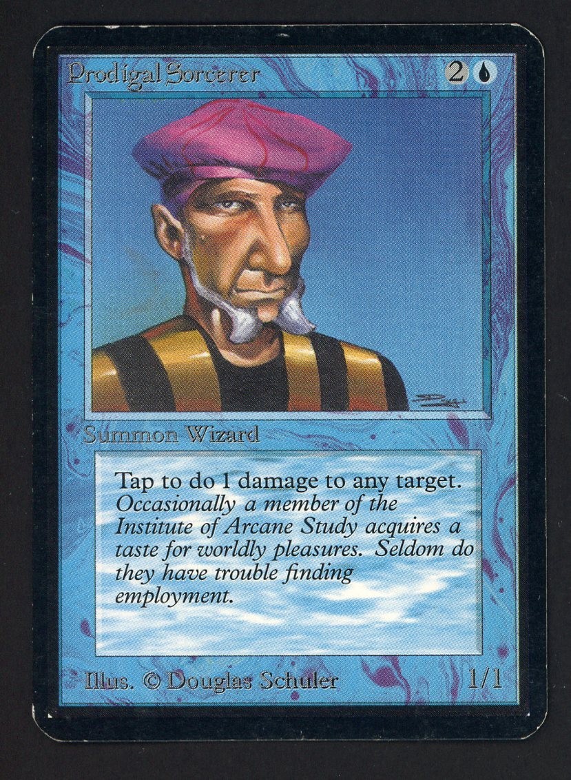 1993 MTG Magic The Gathering Alpha Prodigal Sorcerer