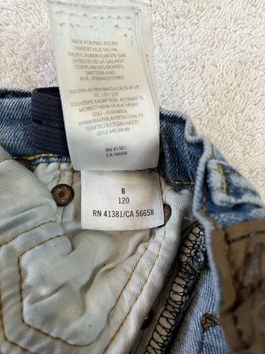 Polo Ralph Lauren The Sullivan Slim Boy's Jeans Size 6 Stretch Adjustable Waist - Picture 5 of 8