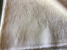 140 cm x 137 cm Ian Mankin cotton fabric Remnant wildflower ivory