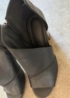 Black open toe wide heel shoes, size 38/7.5 — photo 2