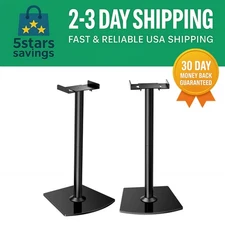 Universal Speaker Stands with Cable Management - Elegant 33.6 Inch Design