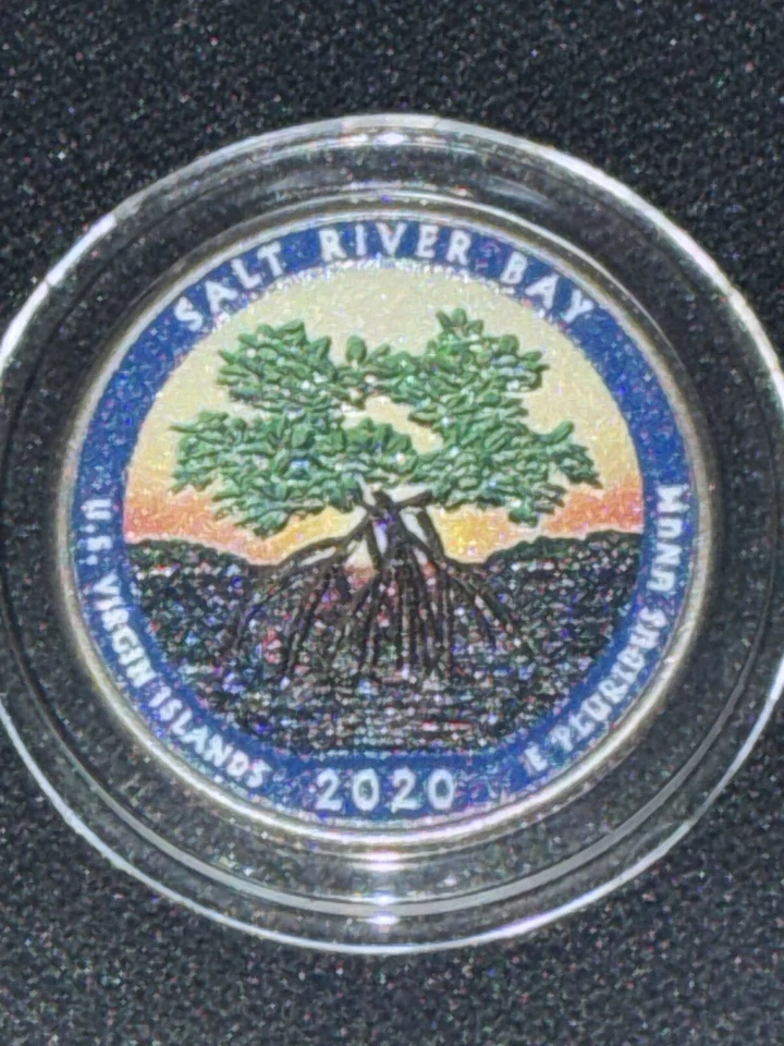 Salt River Bay 2020d America The Beautiful  Colorized Washington Quarter  - Image 4 of 4