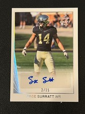 Sage Surratt 2021 Leaf Draft Ultimate Auto /15 BA-SS1