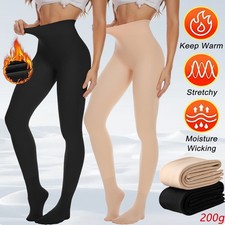 Thicken Plush Women Pantyhose Fleece Lined Thermal Tights Panty Hose Stockings