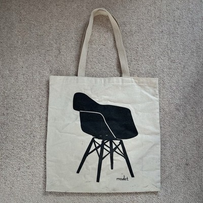 Eames Chair Design  - Molded Plastic Armchair Graphic Canvas Tote Bag by Modist 