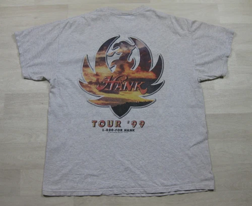 Vintage 90s Hank Williams T-Shirt (XL) Our Heroes 1999 Bocep 1990s vintage concert t-shirt, vintage, size XL, single stitch, B+ condition