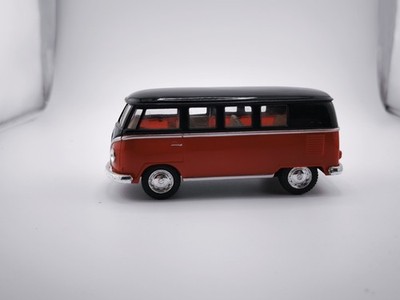 1962 Volkswagen Classical Bus Kingsmart Rot Schwarz Modelauto