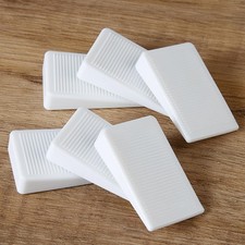 6-Pack White Shims for Leveling Furniture  Toilet - Trimmable Hard Plastic W...