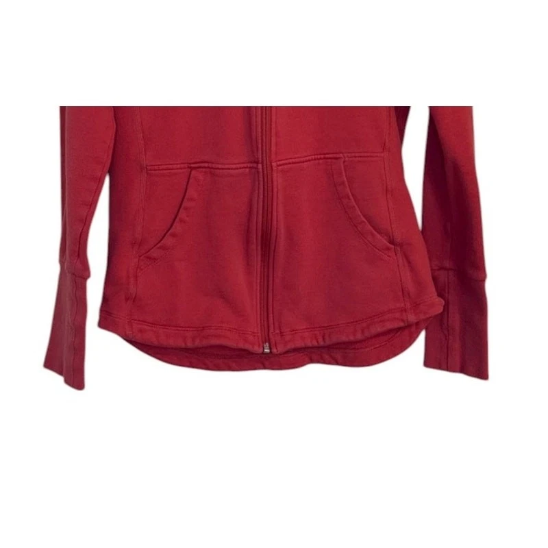 Chaqueta The North Face Mujer Pequeña Roja Gorpcore Exterior Senderismo Cremallera Completa Camping Foto 3 de 4