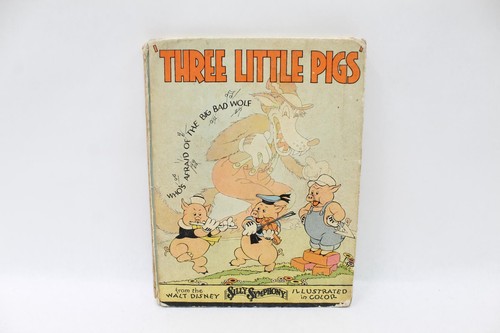 Walt Disney's Silly Symphony 'Three Little Pigs' Blue Ribbon Book, 1933 - READ!