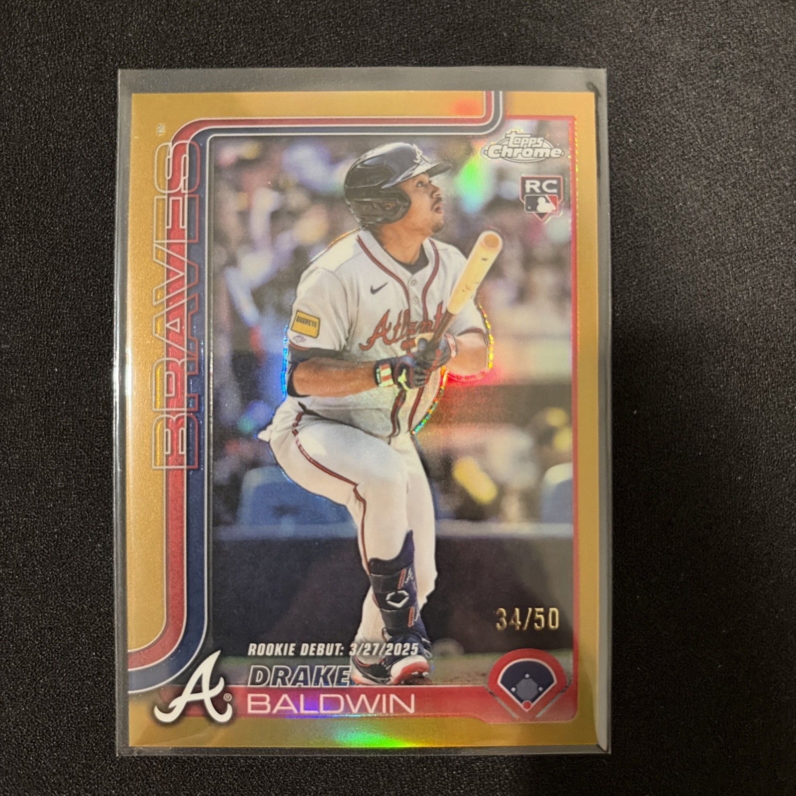 2025 Topps Chrome Update Gold Refractor /50 Drake Baldwin RC #USC88 Braves