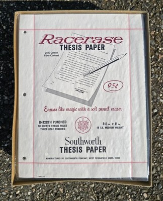 NEW CONDITION B412CTH Punched Vintage Racerase Southworth Thesis Paper Bundle