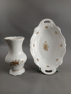Porzellan Weimar Schale Blumen Vase DEKO gedeckter Tisch Obst VINTAGE Retro alt!