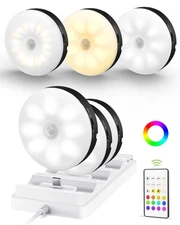 Under Cabinet Lighting with Charging Station,1000mAh Rechargeable Puck Lights...