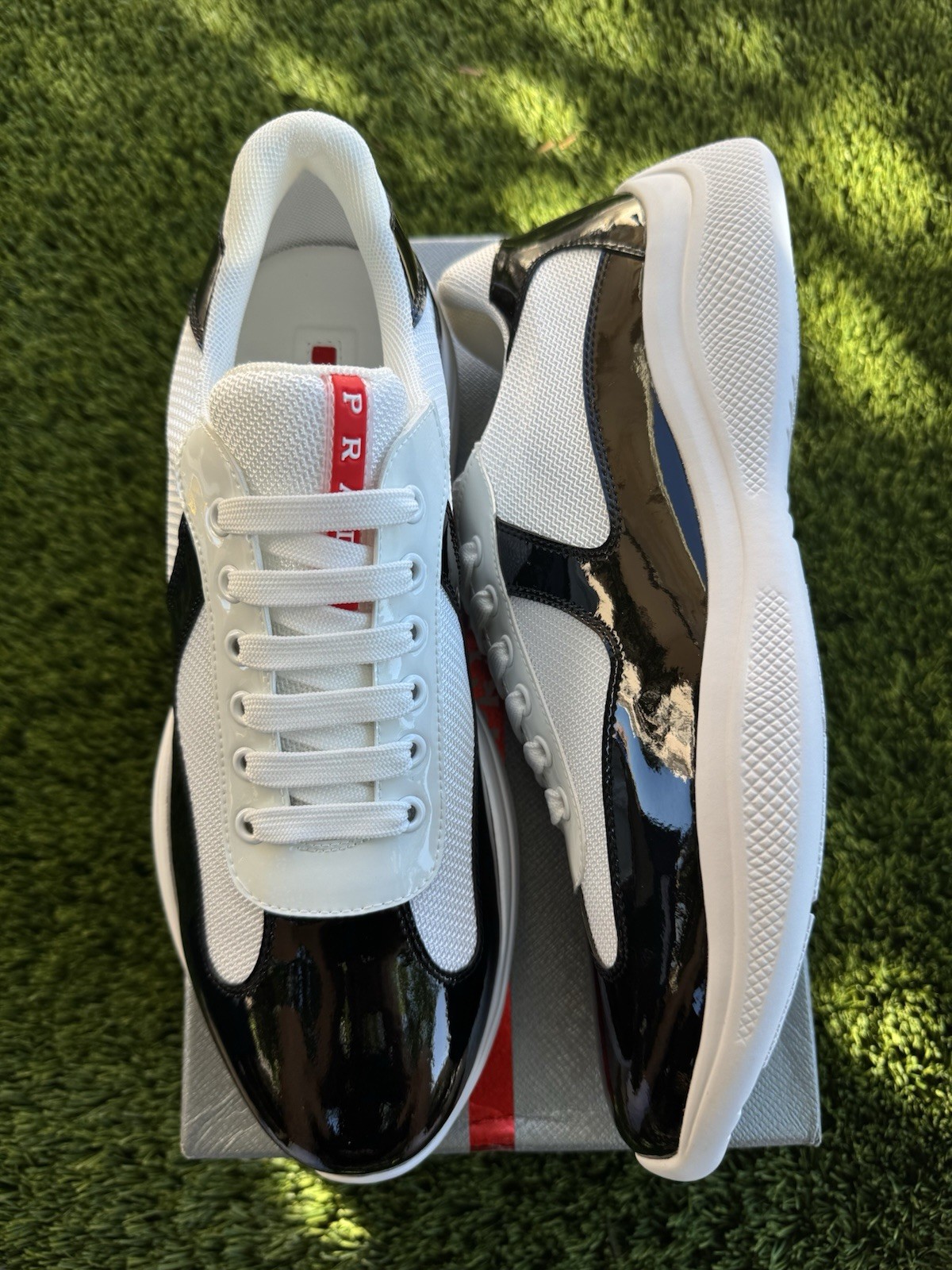 PRADA America Cup Sneaker Black And White Size 11 US EU 45 thumbnail 2