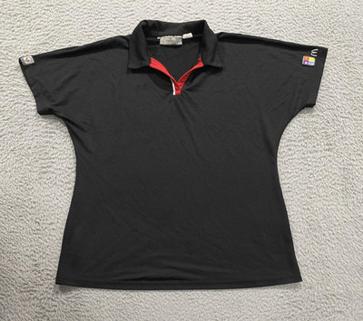 McDonalds Uniform Shirt Womens Large Black Red So Cal Region Polo Employee Logo