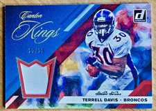 TERRELL DAVIS 2019 Donruss CANTON KINGS Studio Series Patch 22/25 #CK-17 BRONCOS