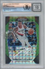 Damian Lillard 2017-18 Panini Green Mosaic Autograph Card #37 BAS 10 (White)