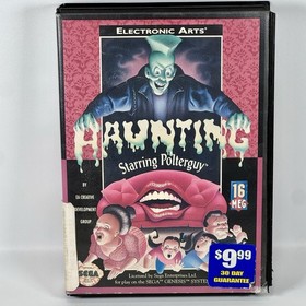 Haunting Starring Polterguy (Sega Genesis, 1993) Authentic Game Cartridge W Case