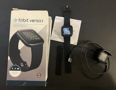 Fitbit Versa 2 Health and Fitness Smartwatch (Black/Carbon)