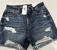 NWT American Eagle 25W 90 s Boyfriend Distressed Y2K 3 Inseam Jean Shorts Sz 0