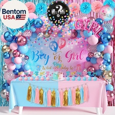 109Pcs Gender Reveal Decorations Boy or Girl Gender Reveal Party Supplies Includ