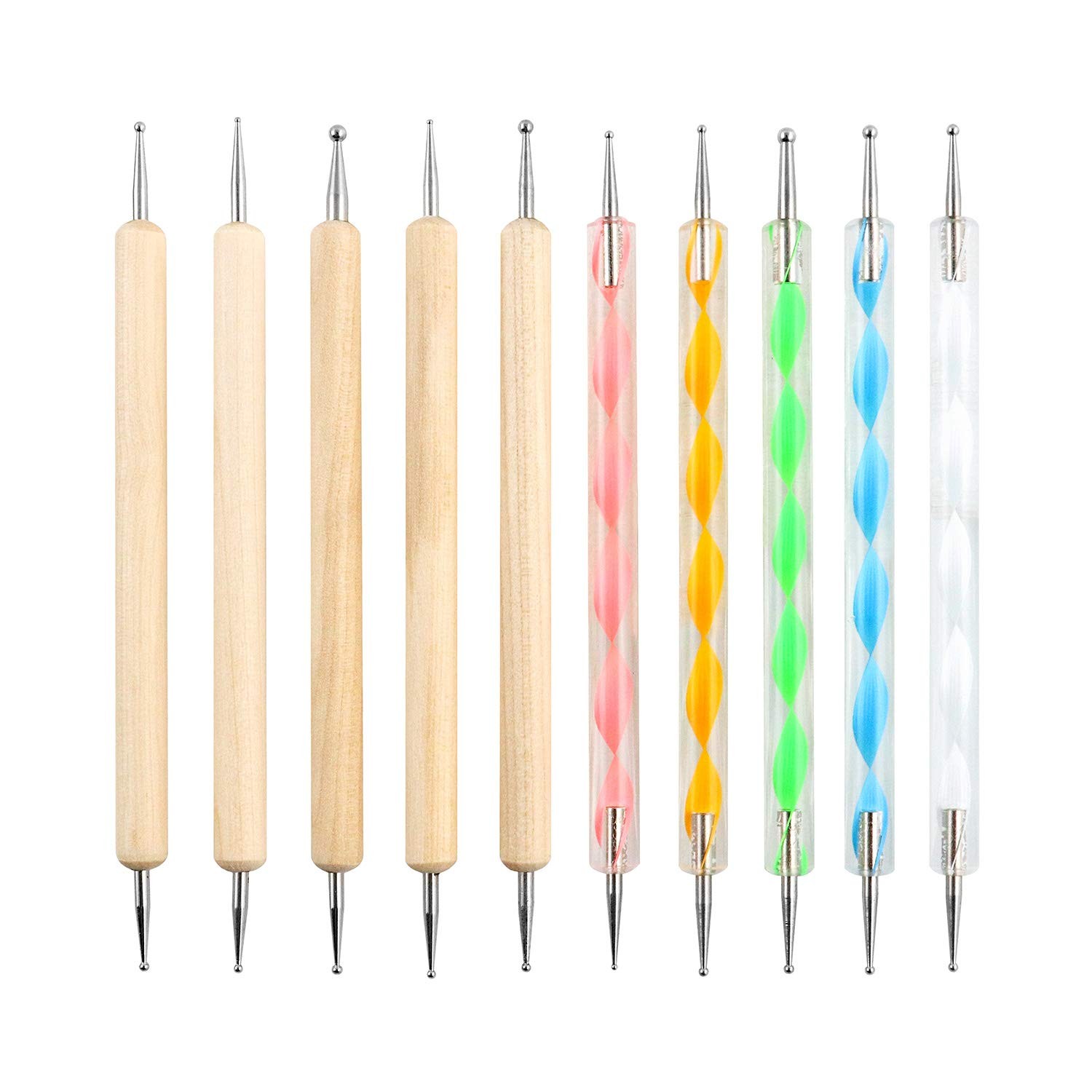 QWORK® Nail Dotting Pen, Painting Polish Carving Tool, Dotting...